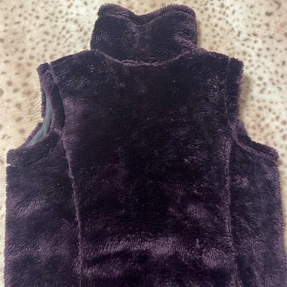 NWT Free Country Alpine Butter Pile Vest Purple Fur Zip-up Small - Picture 6 of 8